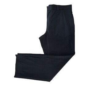 Hugo Boss Men’s Black Virgin Wool Dress Trousers Tailored Fit 36x31 Suit Pants